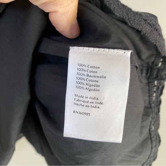 Maia Bergman Ada Smocked Black Puff Sleeve Drop Waist Mini Dress Size Small - Picture 10 of 12